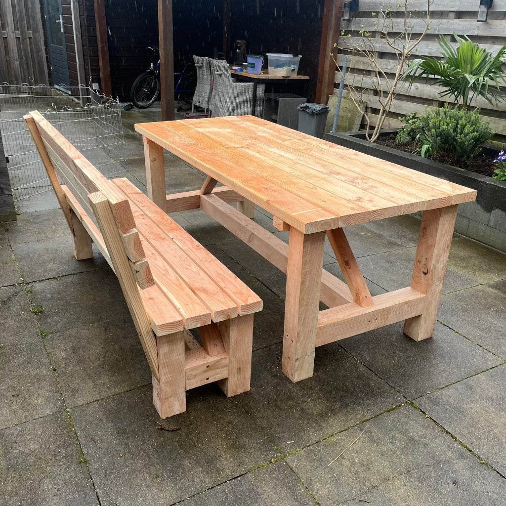 tuintafel - douglashout - nieuw, Ophalen of Verzenden, Nieuw, Rechthoekig, Hout