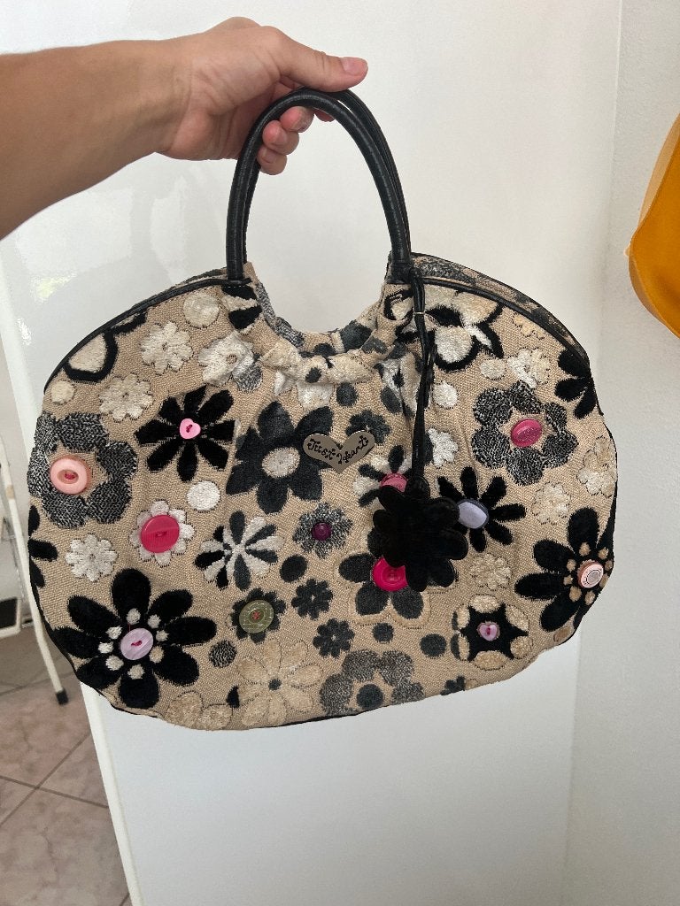 Vintage Japanse tas think bee, Ophalen of Verzenden, Zo goed als nieuw, Overige kleuren, Handtas