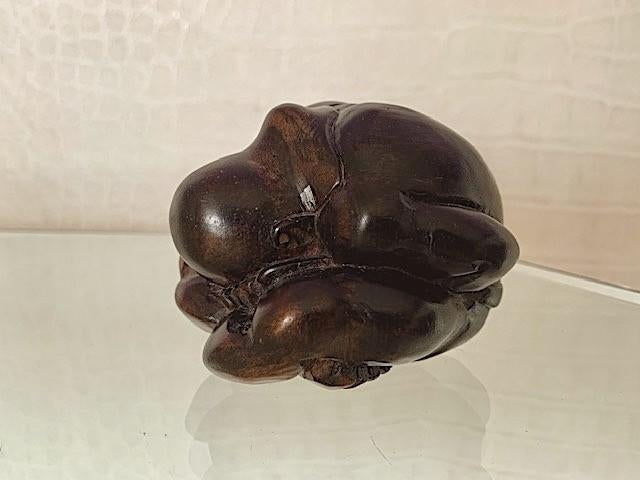 orang malu / yogiman, Antiek en Kunst, Kunst | Beelden en Houtsnijwerken, Beeld, Hout, Man, Minder dan 20 cm, Azië, Bruin, Handgemaakt