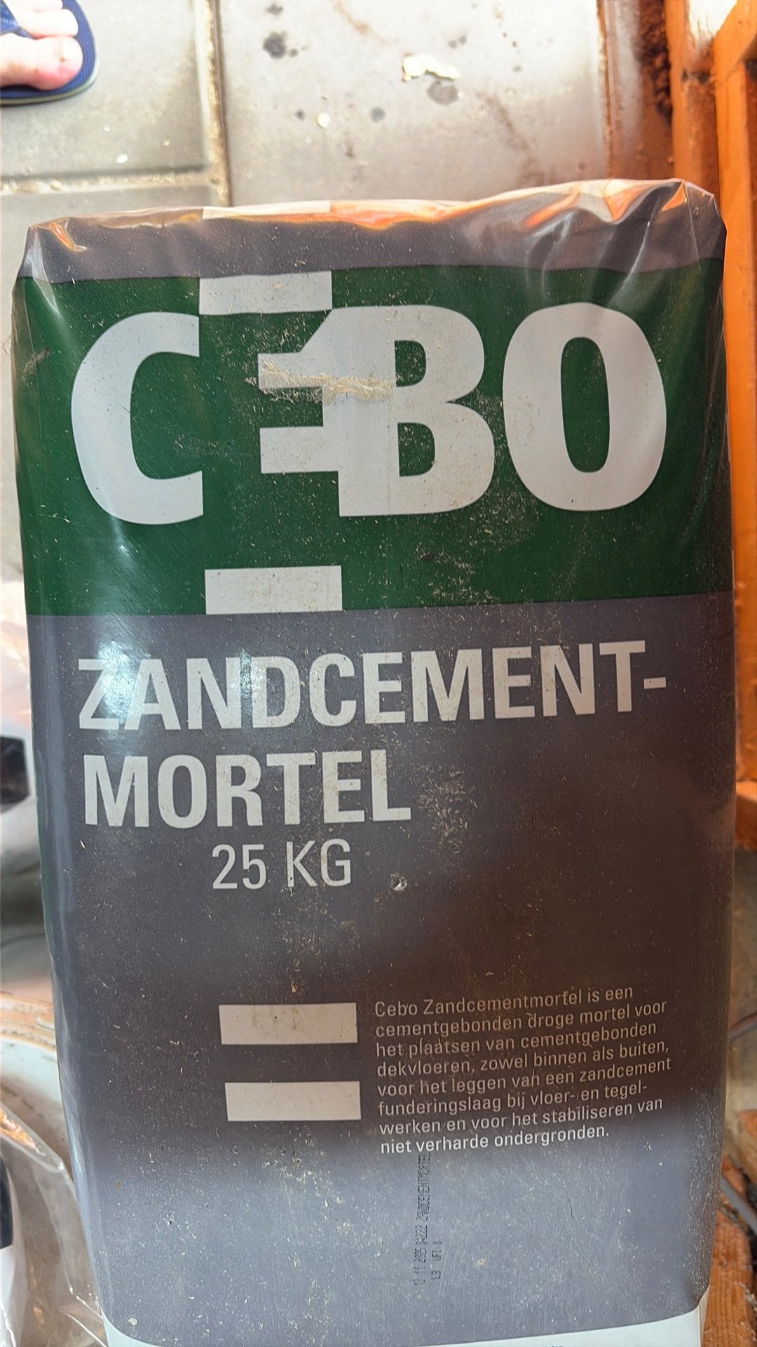 Zandcement mortel 25kg, Ophalen, Zo goed als nieuw, Overige typen