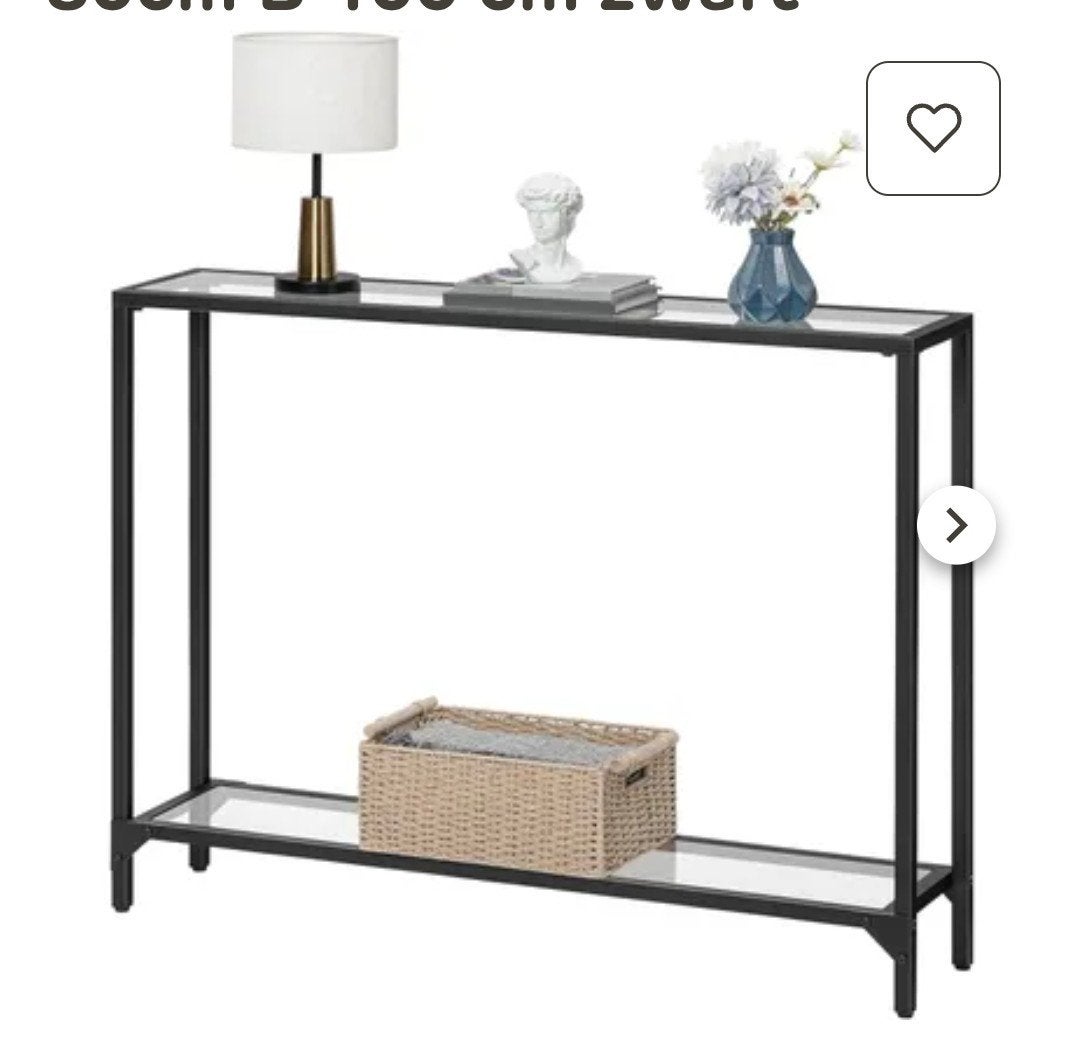 IKEA VITTSJÖ bijzettafel/sidetable 120x35x75 cm, Huis en Inrichting, Gebruikt, 100 tot 150 cm, Ophalen of Verzenden, Glas