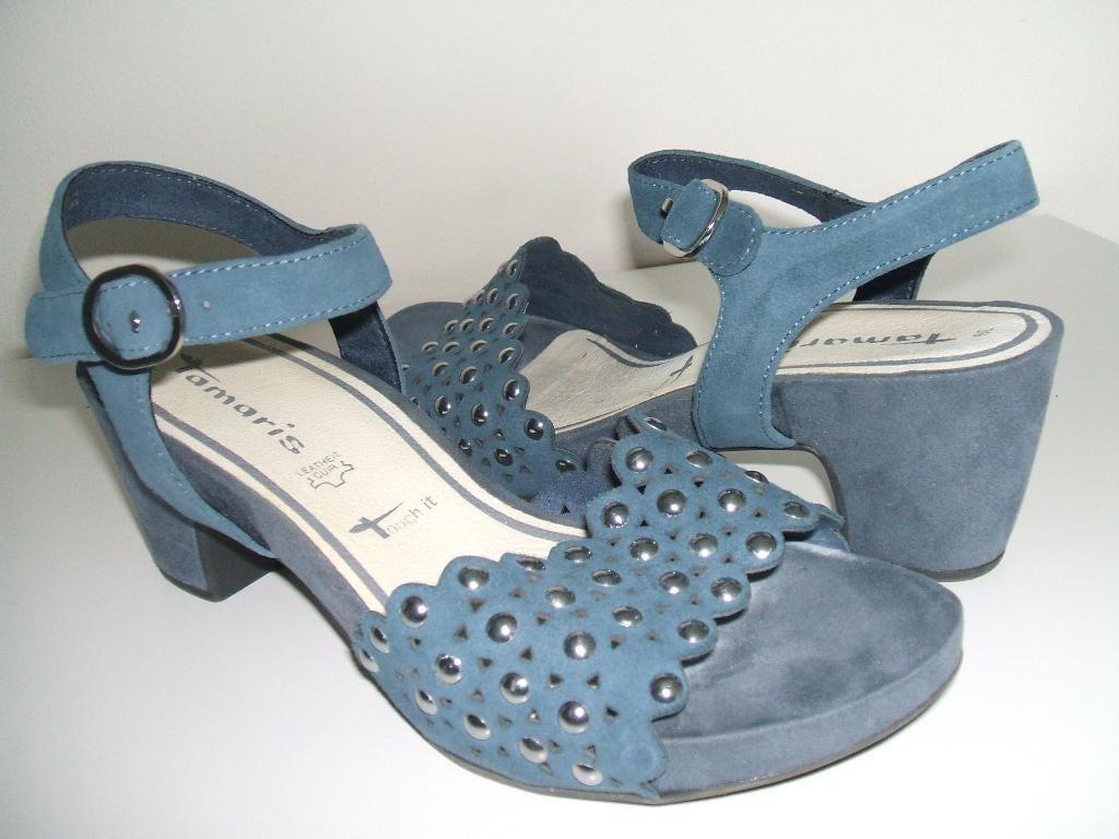 schoenen, Tamaris, Schoenen met lage hakken, Blauw, Ophalen of Verzenden