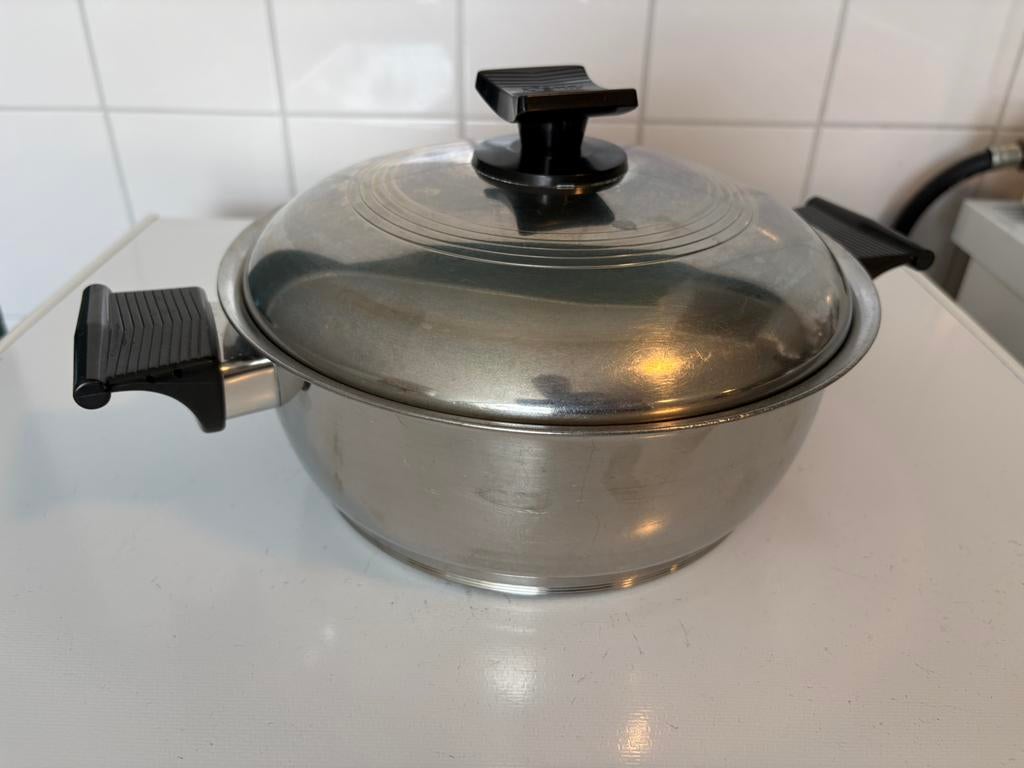 Rena Ware pan 3 RVS, Kookpan of Snelkookpan, Ophalen of Verzenden, Zo goed als nieuw, Rvs