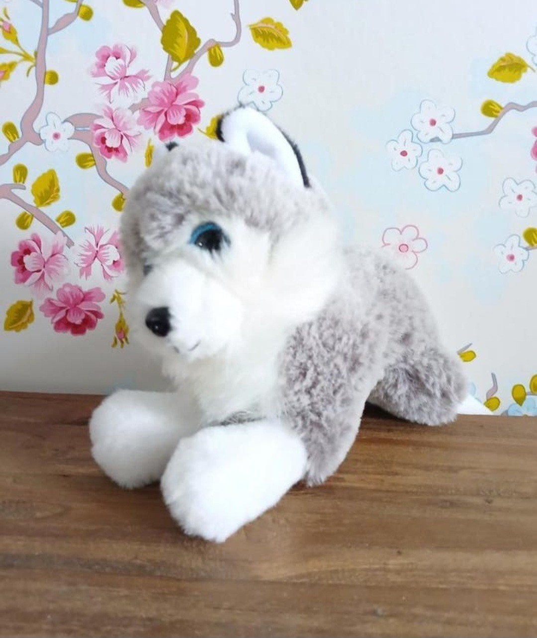 3 gloednieuwe Ty knuffels: Wasbeer en Husky en krokodil, Grijs, Nieuw, Ty, Hond