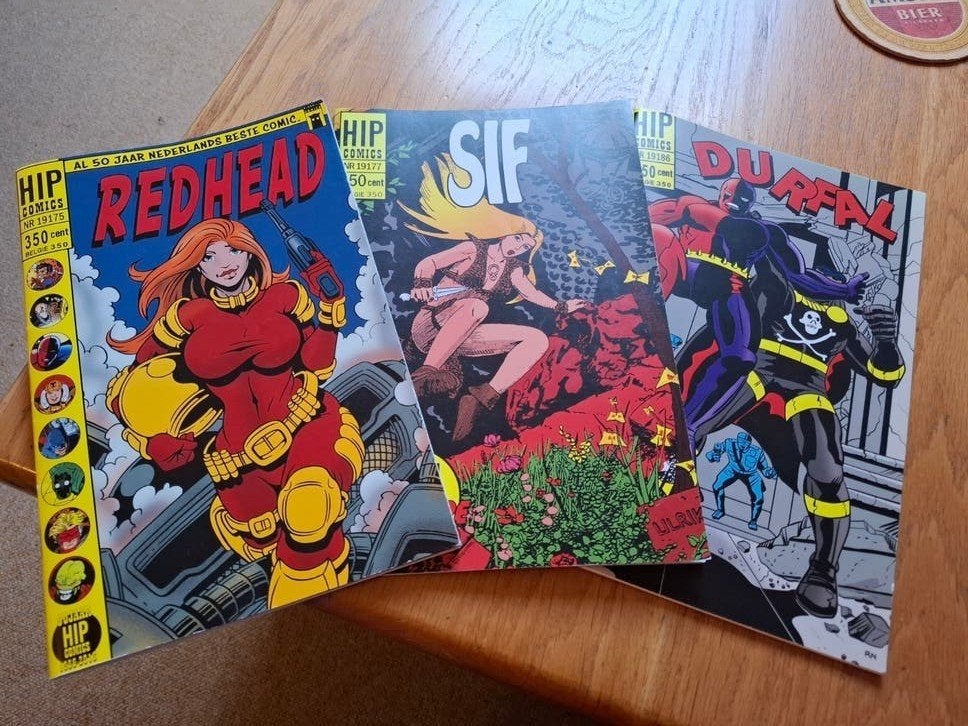 HIP COMICS: Redhead, Sif, Durfal (Nrs. 19175, 19177, 19186), Ophalen of Verzenden, Meerdere stripboeken, Hip comics, Zo goed als nieuw