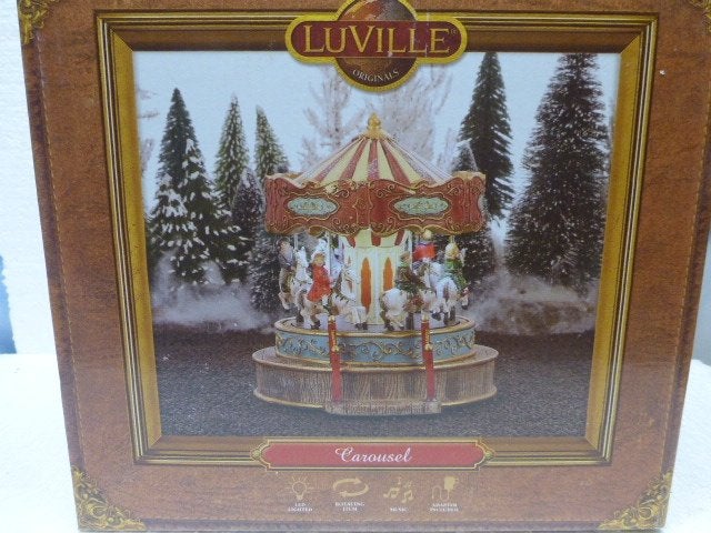 luville Carousel kerstdorp kermis carnival kersthuisje kerst, Diversen, Kerst, Ophalen of Verzenden, Zo goed als nieuw