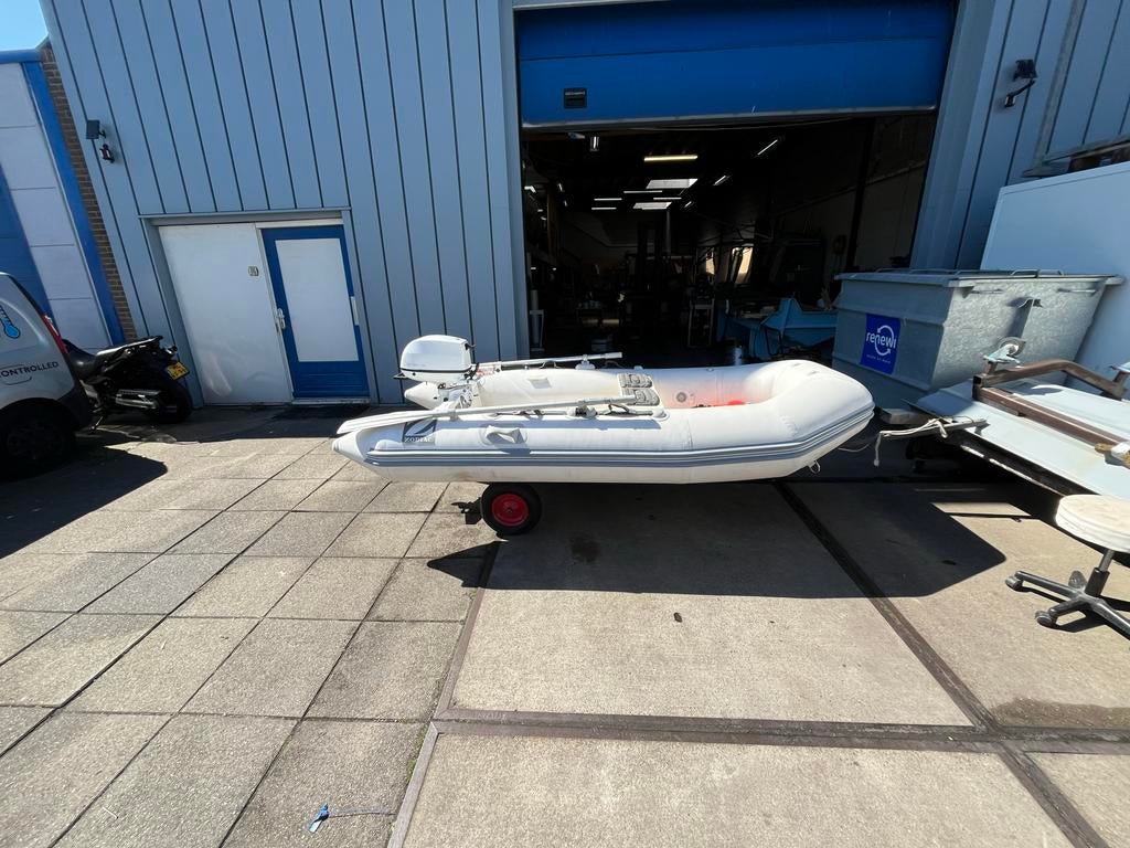 Zodiac YL 310 R Rubberboot met tohatsu 6 pk buitenboordmotor, Watersport en Boten, Rubberboten, Ophalen, Gebruikt, Zodiac, Benzine