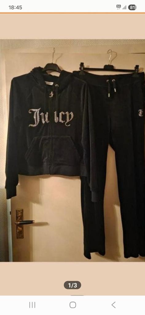 Juicy Couture pak, Zwart, Maat 46/48 (XL) of groter, Ophalen of Verzenden, Zo goed als nieuw