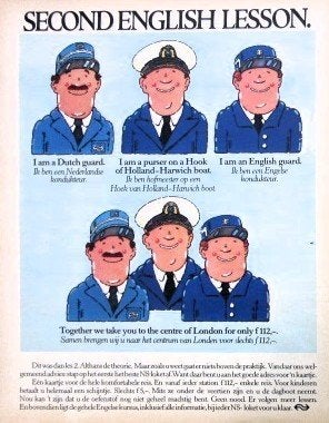 6 vintage advertenties reclames NS spoorwegen 81 trein, Verzamelen, Spoorwegen en Tramwegen, Ophalen of Verzenden, Gebruikt, Trein
