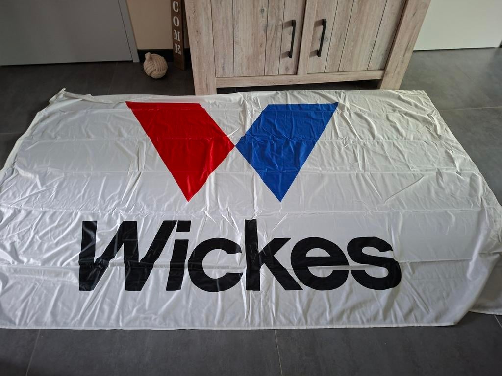 Scheepvaart vlag wickes, Ophalen of Verzenden, Zo goed als nieuw, Reclamebord