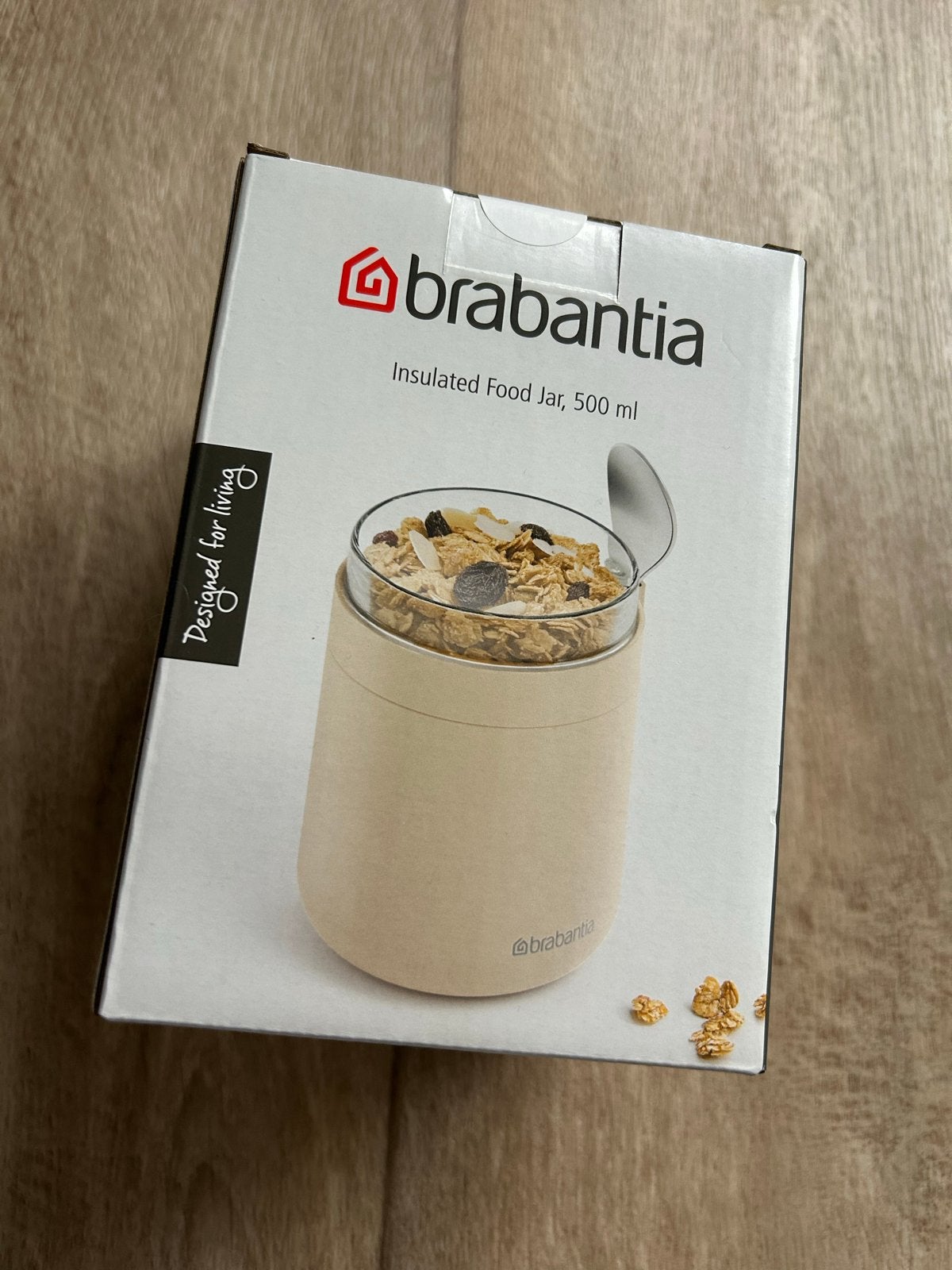 NIEUW: Brabantia Geïsoleerde Food Jar 500 ml- Soft Beige, Huis en Inrichting, Beige, Nieuw, Ophalen of Verzenden, Metaal