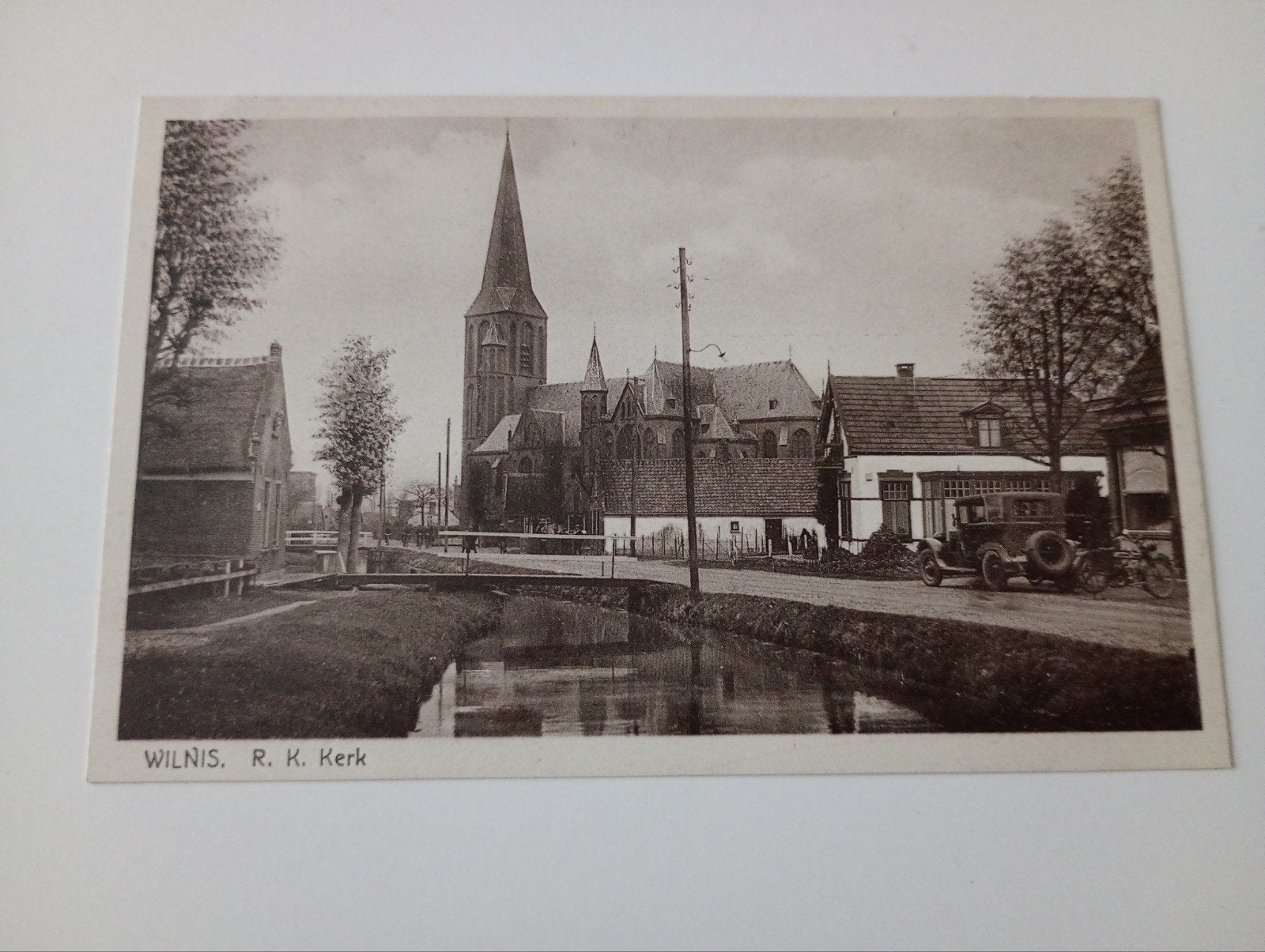 Wilnis bij Vinkeveen Dorpsgezicht met Auto, Ophalen of Verzenden, 1920 tot 1940, Ongelopen, Utrecht
