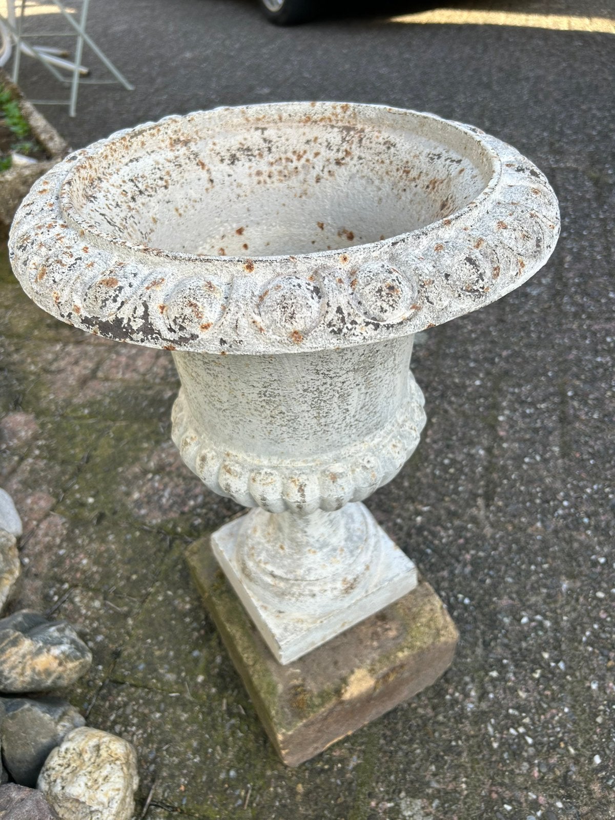 Tuinvaas/jardiniere/ijzeren tuin vaas /planten vaas, Tuin en Terras, Ophalen, Gebruikt