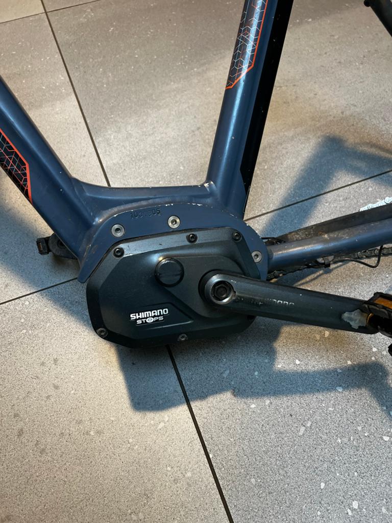 Stella fietsframe met Shimano Steps motor en voorvork, Fietsen en Brommers, Fietsonderdelen, Elektrische fiets, Frame, Gebruikt