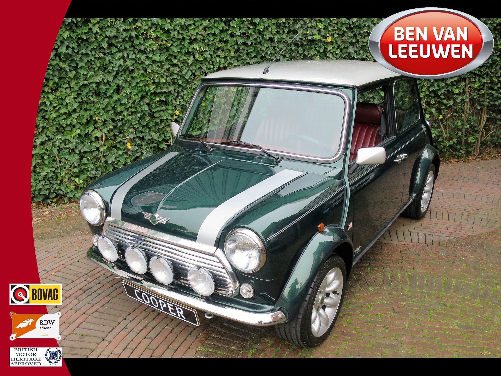 MINI Cooper Sport 1.3 MPI met leder interieur, houten dash e, Auto's, Oldtimers, Voorwielaandrijving, 12 maanden, 15 km/l, 63 pk