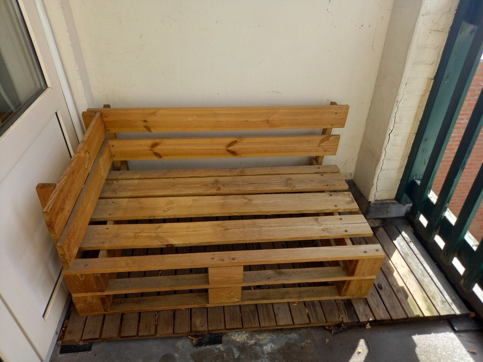 loungebank van pallets, Ophalen, Gebruikt, Hout