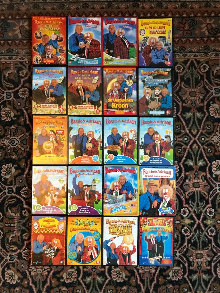 Bassie & Adriaan 20 DVD's!, Alle leeftijden, Tv-serie, Zo goed als nieuw, Familie