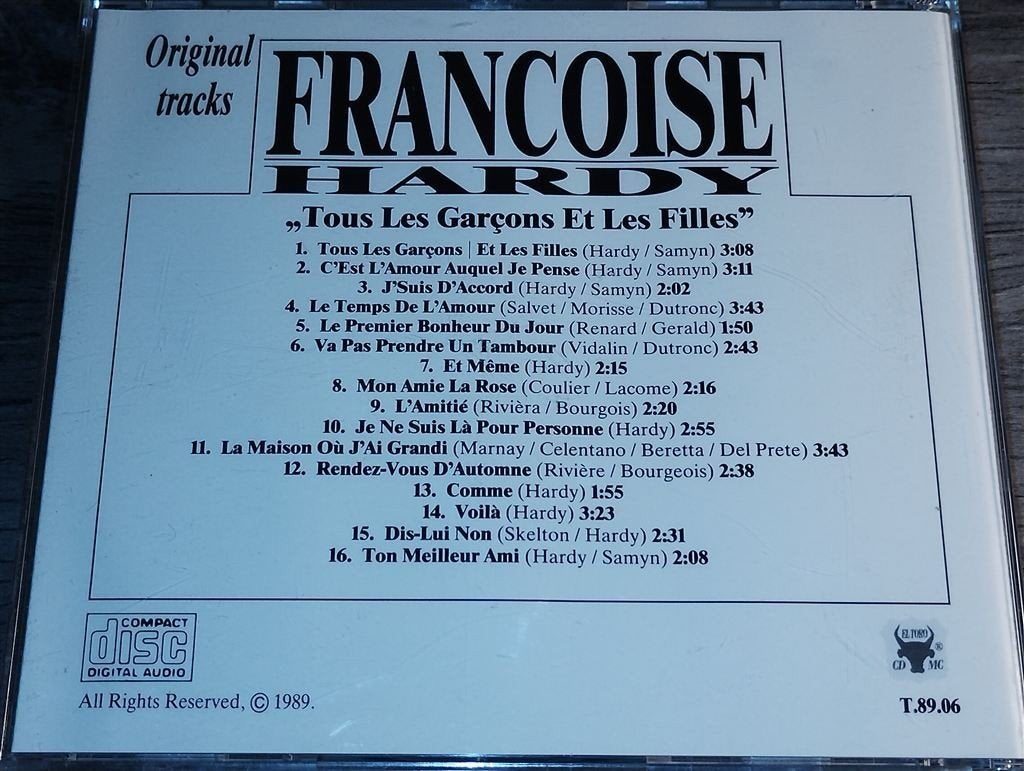 Françoise Hardy ‎- Tous Les Garçons Et Les Filles, Ophalen of Verzenden, Zo goed als nieuw