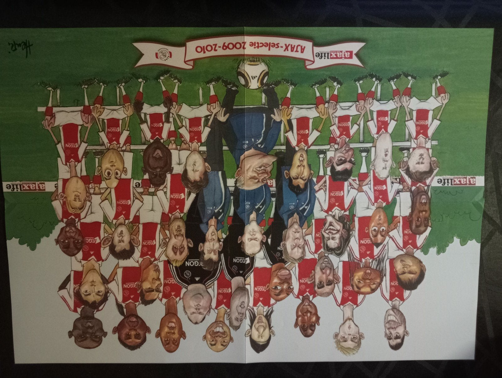 Ajax poster 2009-2010 selectie - 40x60 cm, Verzamelen, Ophalen of Verzenden