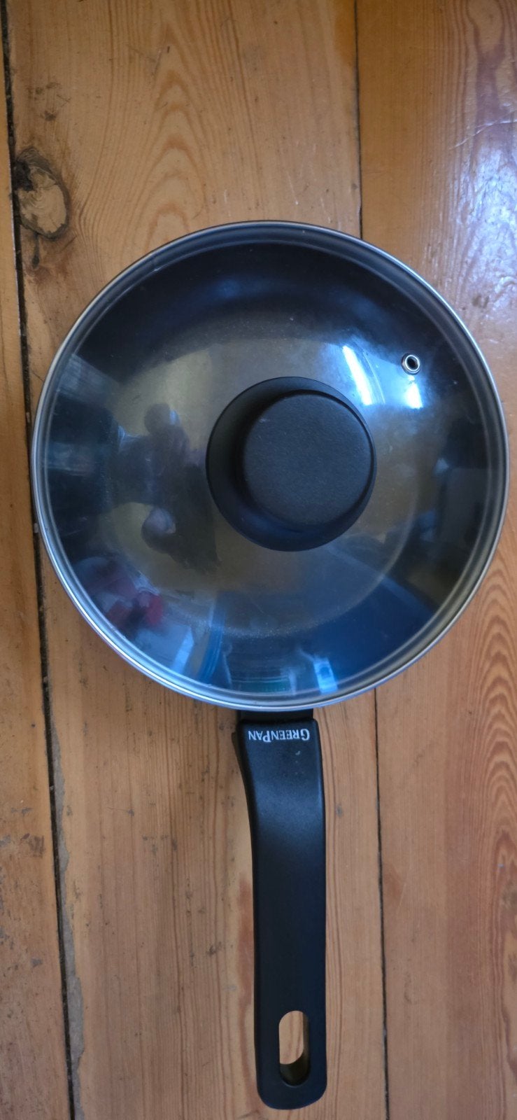 Greenpan Koekenpan 20 cm - PFAS-vrij, Koekenpan, Gebruikt, Aluminium, Ophalen of Verzenden