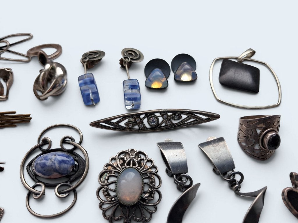 Mooi GROOT lot vintage sieraden waaronder zilver #29!, Verzenden, Zo goed als nieuw, X, Dame of Heer