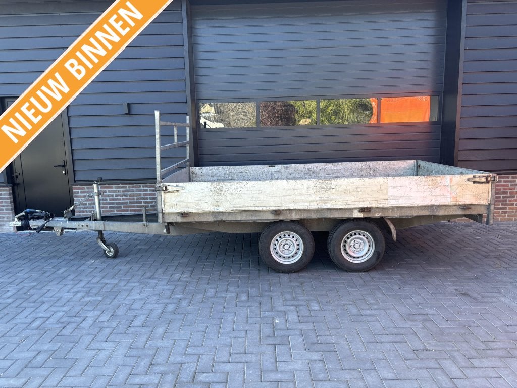Hapert Plateauwagen aanhanger aanhangwagen tandemasser, Auto diversen, Aanhangers en Bagagewagens, Gebruikt