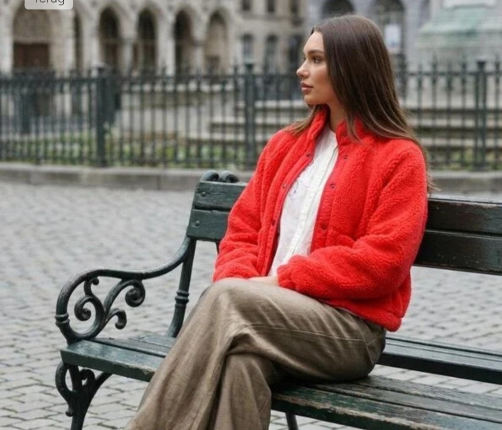 By bar teddy jas, Zo goed als nieuw, Rood, Ophalen, Maat 38/40 (M)