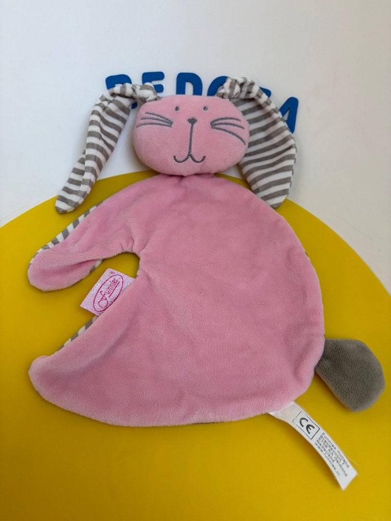 K4104 Funnies doek doekje konijn roze, Ophalen of Verzenden, Zo goed als nieuw, Konijn