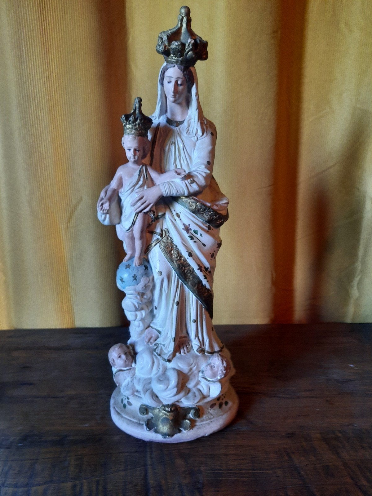Antiek Mariabeeld Notre-Dame des Victoires 1870-1900 47 cm, Ophalen