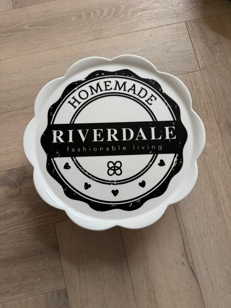 Riverdale taart plateau, Ophalen, Keramiek, Nieuw, Schaal of Schalen