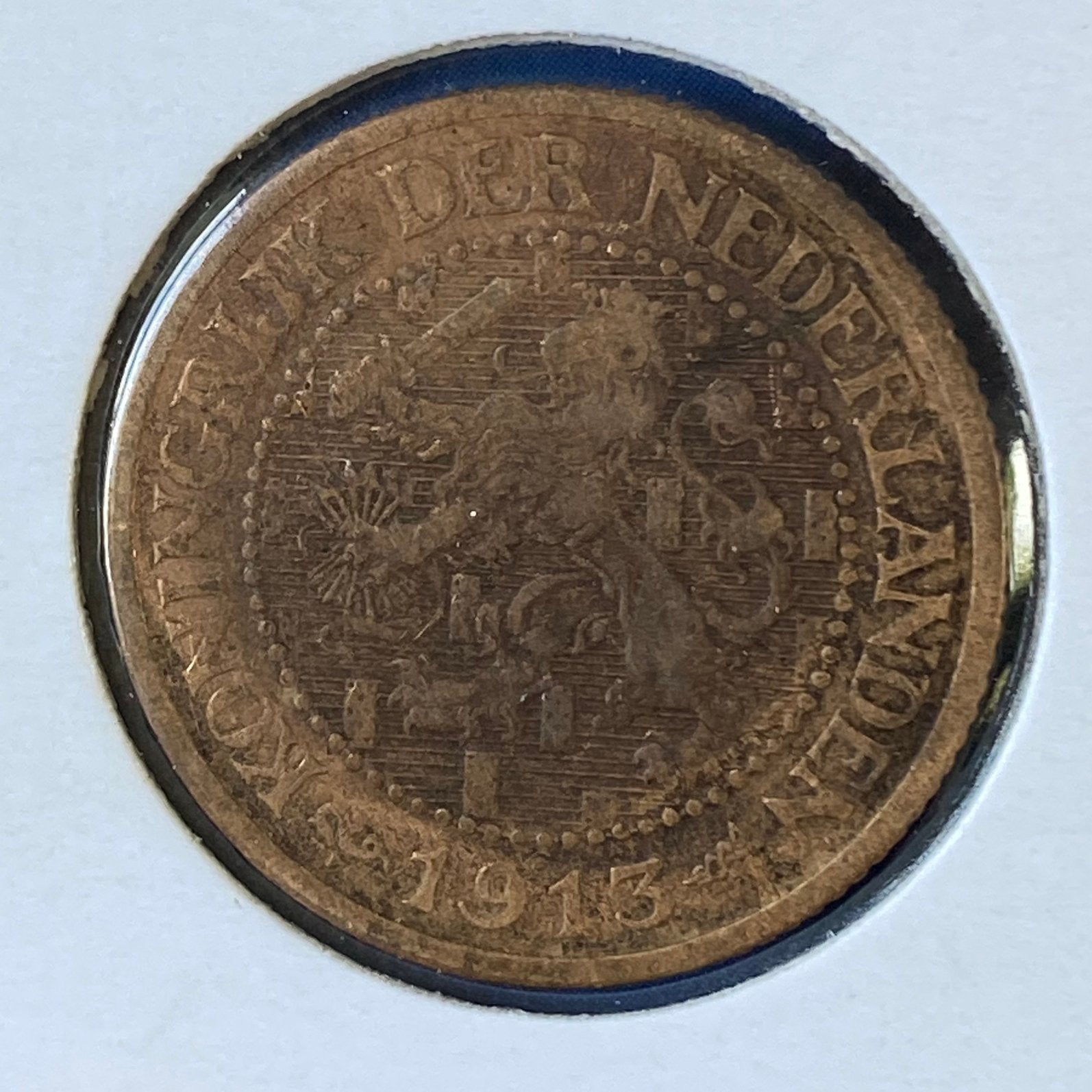 2,5 Cent / Halve Stuiver uit 1913 van Wilhelmina, Postzegels en Munten, Verzenden, Koningin Wilhelmina, Overige waardes, Losse munt
