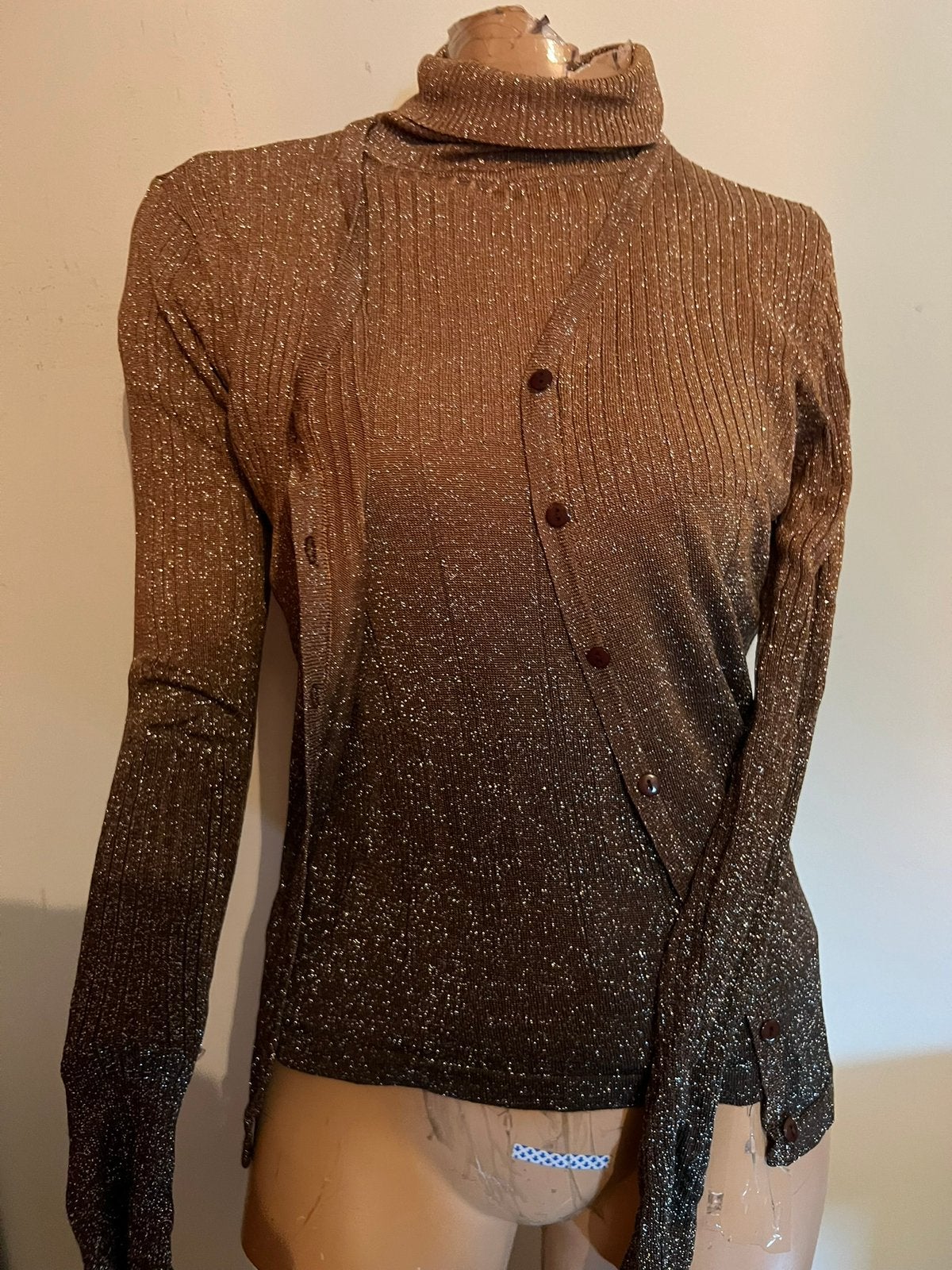 SENSITIV twinset maat s origineel zgan goudbruin, Kleding | Dames, Bruin, Zo goed als nieuw, Maat 36 (S), V