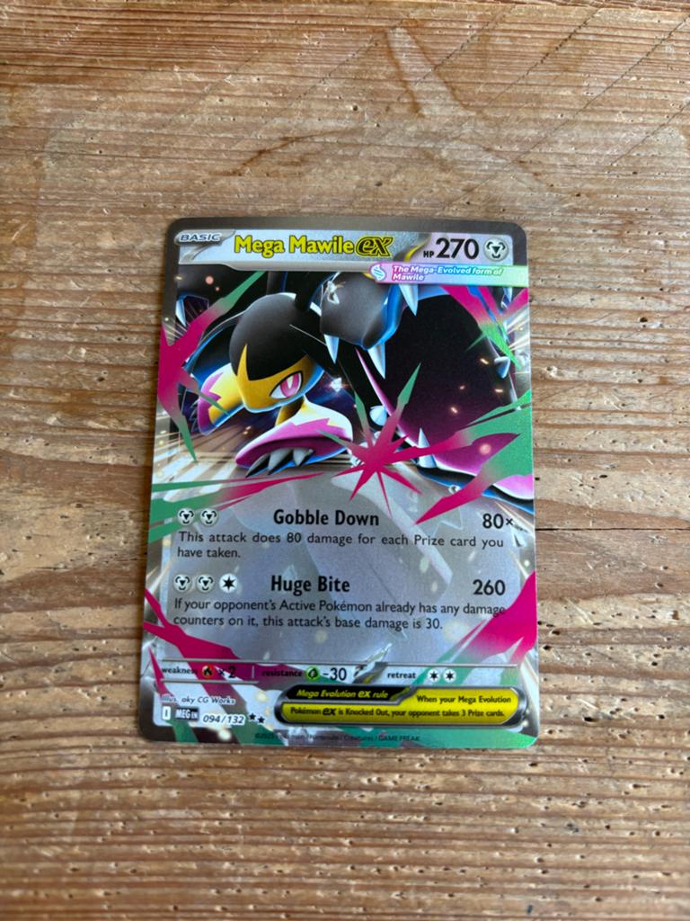 Mega Mawile EX Pokémon Mega Evolution Kaart, Ophalen of Verzenden, Zo goed als nieuw, Losse kaart, Foil