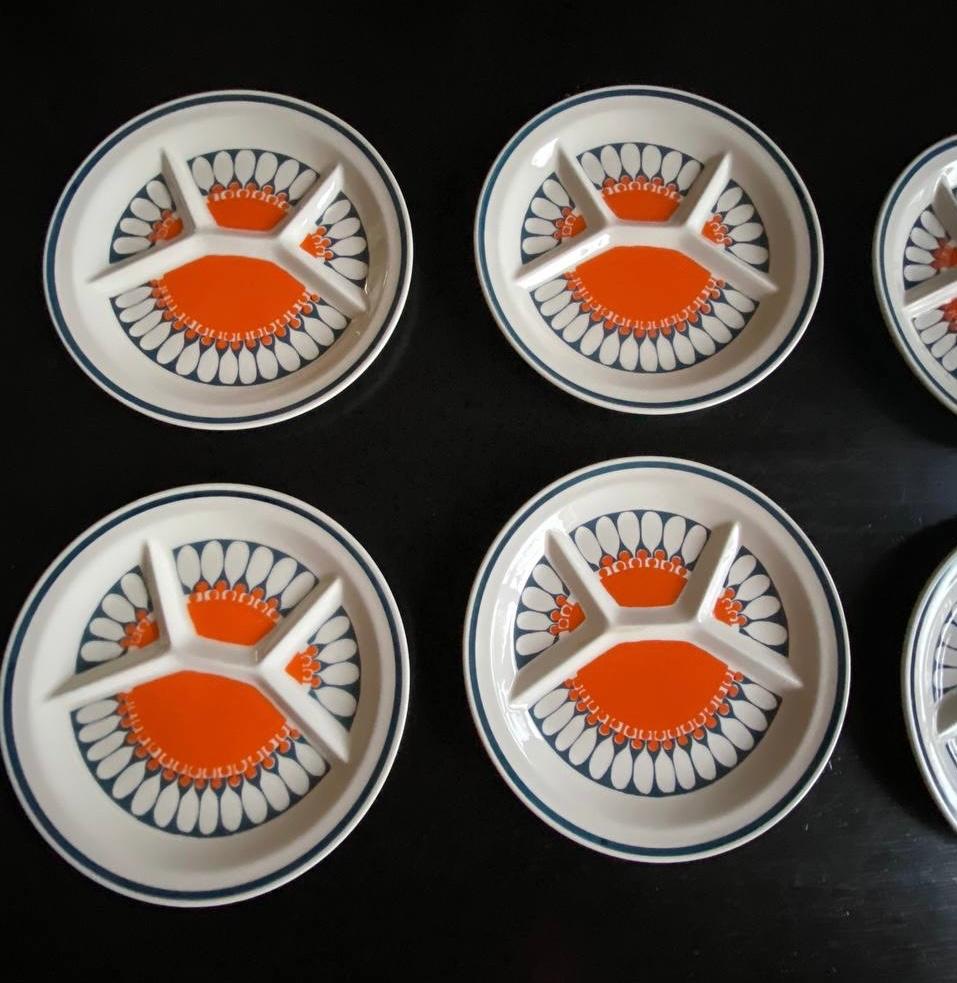 Turi Design figgjo flint Daisy Fondueborden Set van 6, Ophalen, Zo goed als nieuw, Bord(en), Overige stijlen