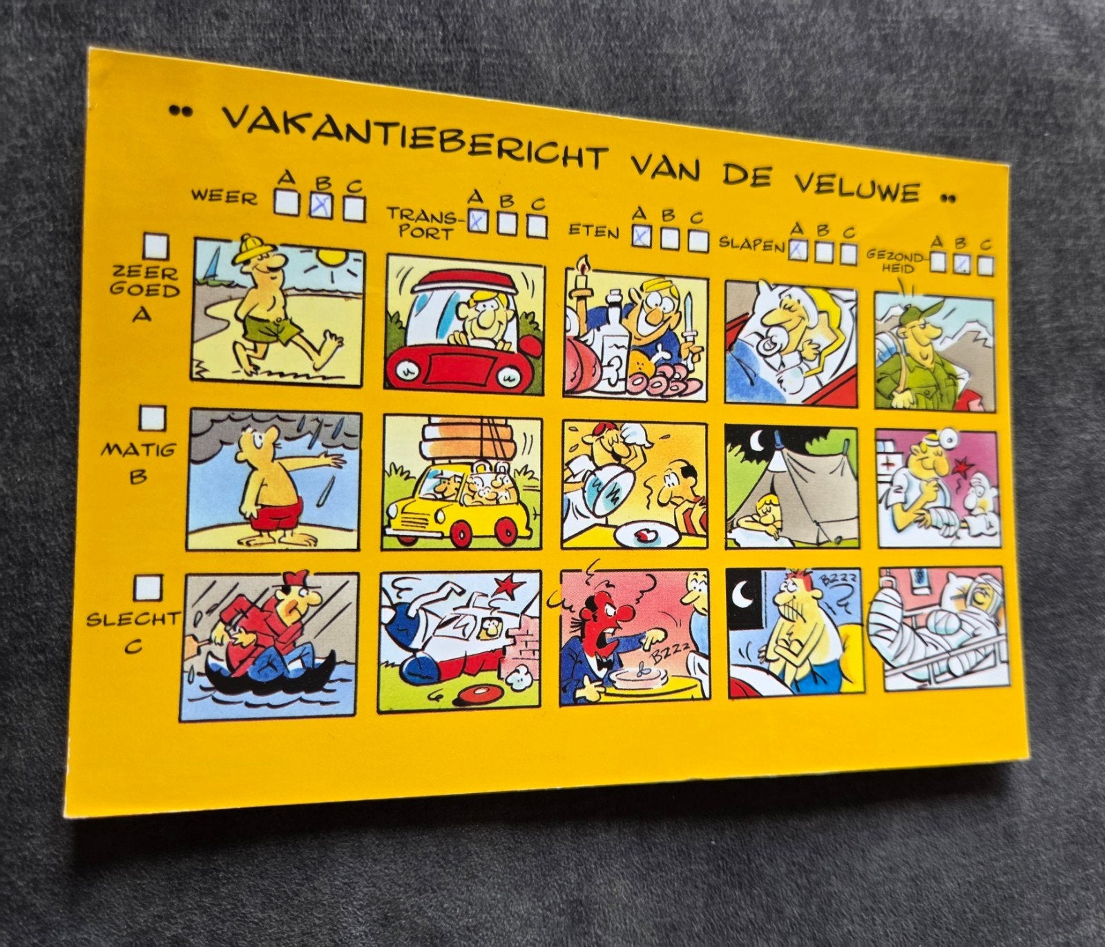 Grappige ansichtkaart 'Vakantiebericht van de Veluwe', Verzenden, 1980 tot heden, Gelopen, Gelderland