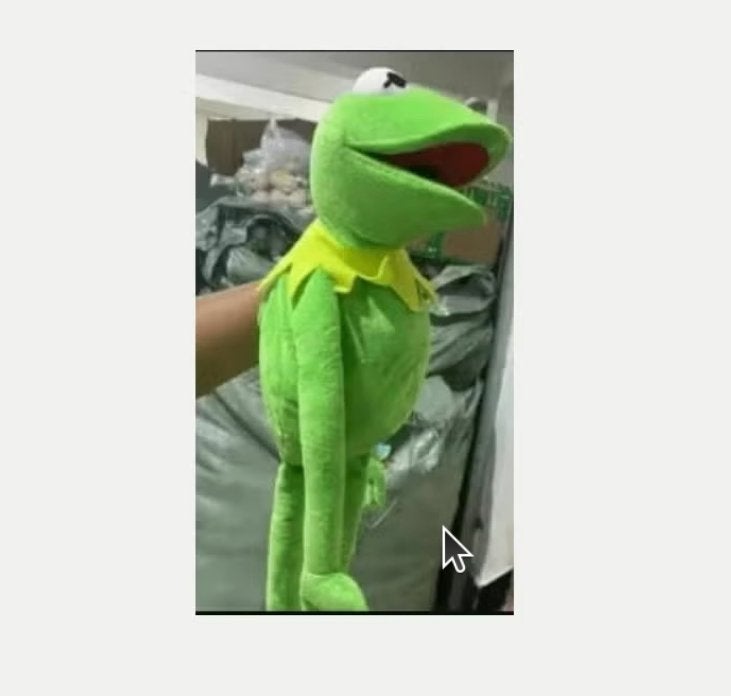 Kermit de Kikker grote knuffel handpop (60cm), Ophalen of Verzenden, Nieuw, Kikker