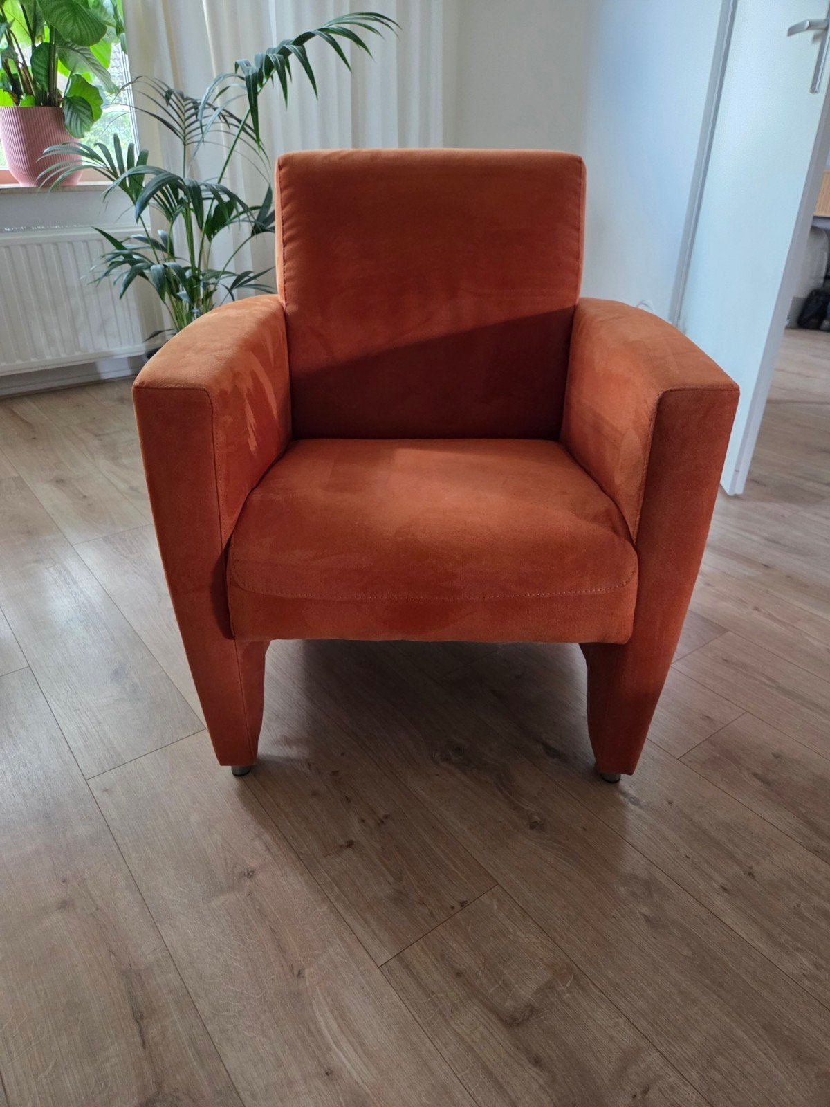 Mooie Montel fauteuil - microvezelstof,, Huis en Inrichting, Fauteuils, Ophalen, Gebruikt, 75 tot 100 cm, Stof