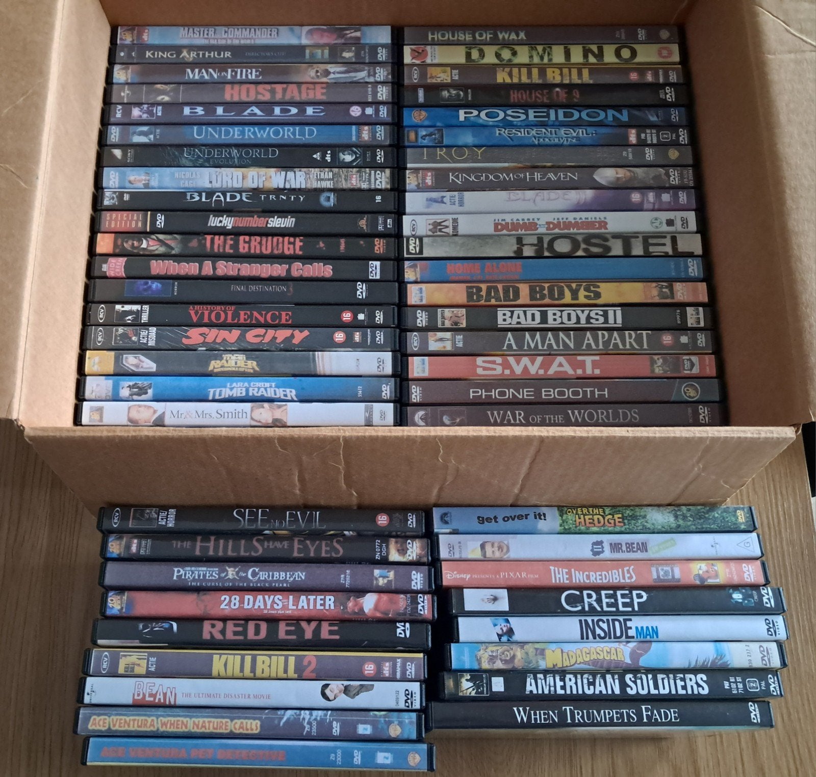Dvd's dvd Films Gekopieerd DVDR+ Aktie Avonturen Film, Ophalen of Verzenden, Zo goed als nieuw