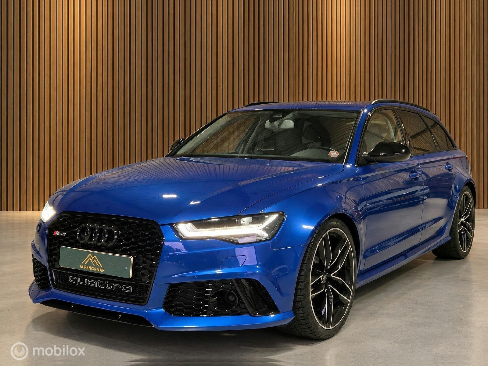 Audi RS 6 Avant 4.0 TFSI RS 6 quattro MTM 670PK Dealeronderh, Automaat, Dealer onderhouden, Gebruikt, Blauw