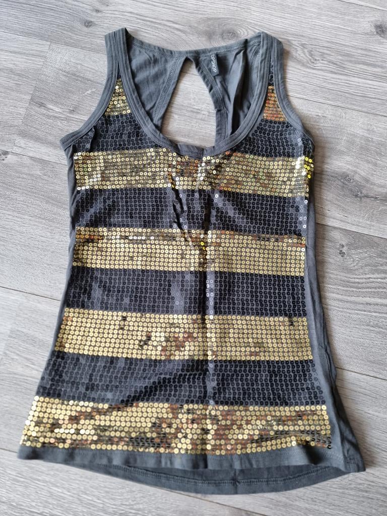 Grijs-goud dames top Topshop, maat S, Nieuw (GB14), Kleding | Dames, Tops, Maat 38/40 (M), Nieuw, Ophalen of Verzenden, Zonder mouw
