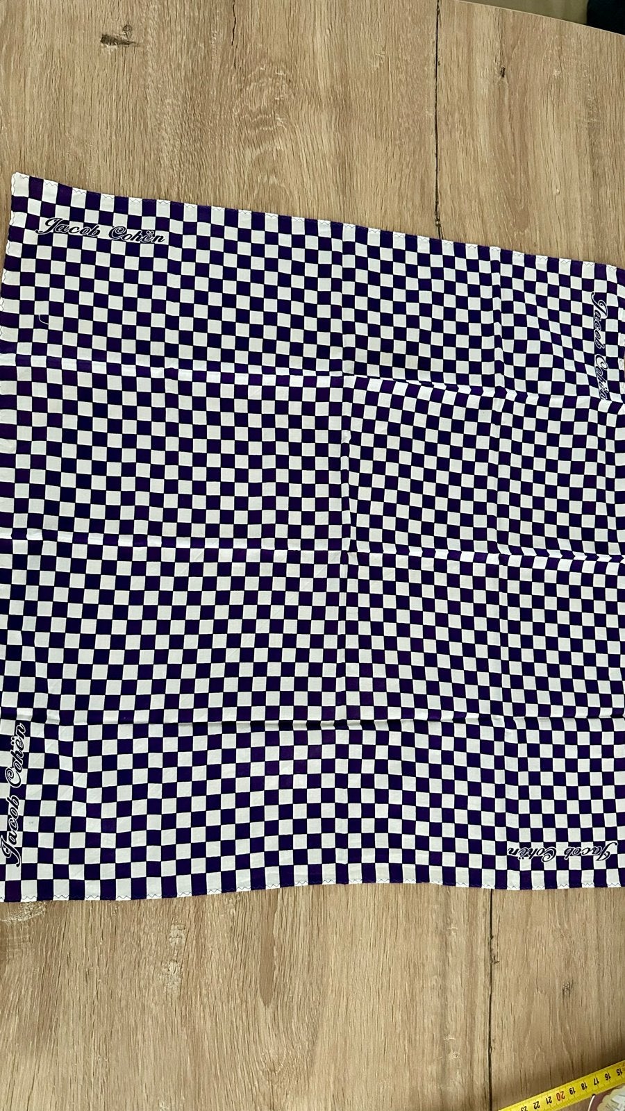Jacob Cohën zakdoek paars/wit geblokt 100% katoen, Kleding | Dames, Ophalen of Verzenden, Nieuw