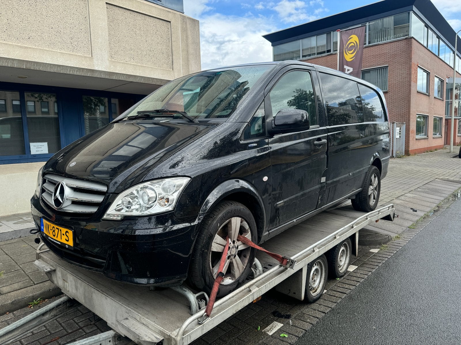 Mercedes Vito 122CDI Lang DC EUR5 2014 AUT AIRCO DEFECT, Automaat, Euro 5, Achterwielaandrijving, Zwart