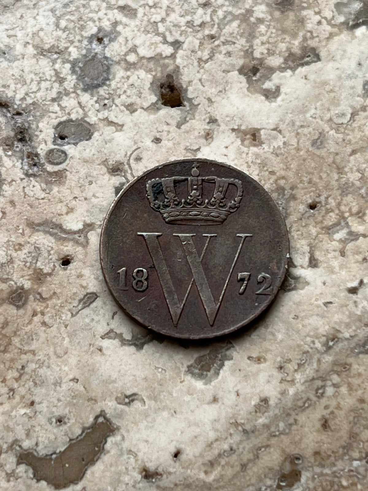 1/2 cent 1872 Willem III, zeer mooie kwaliteit, Postzegels en Munten, Munten | Nederland, Ophalen of Verzenden, Koning Willem III