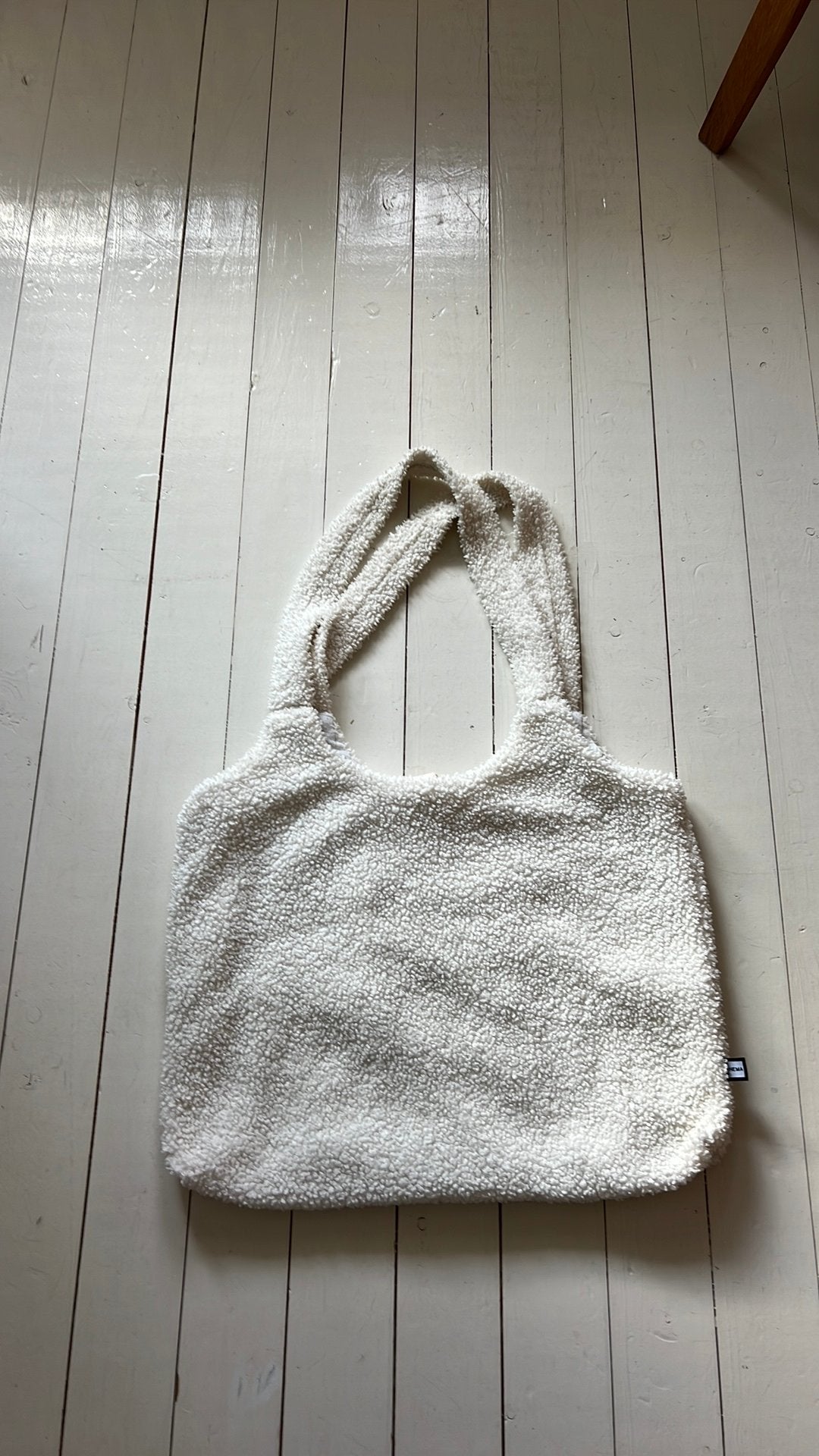 Hema teddy tas shopper creme wit, Ophalen of Verzenden, Zo goed als nieuw, Wit, Shopper