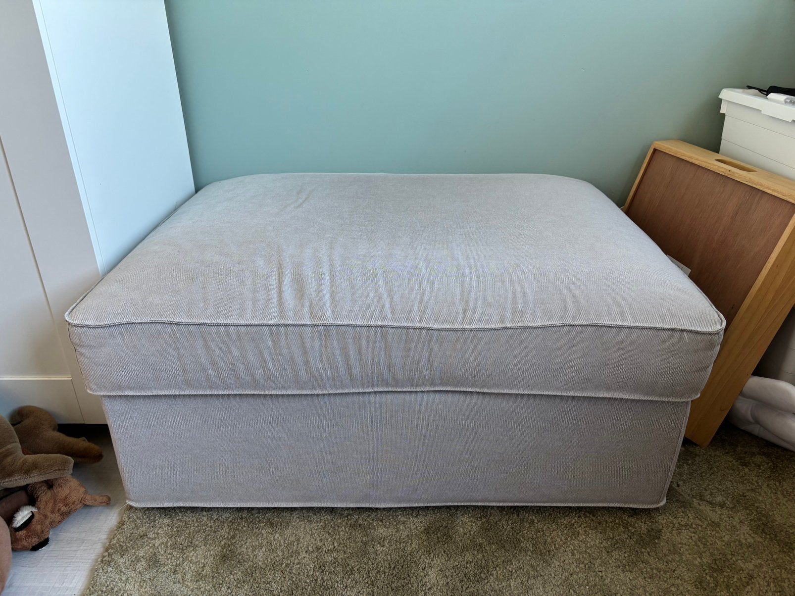 IKEA Kivik, voetenbank met bergruimte. Poef., Huis en Inrichting, Ophalen, Overige materialen, Gebruikt, 75 tot 100 cm