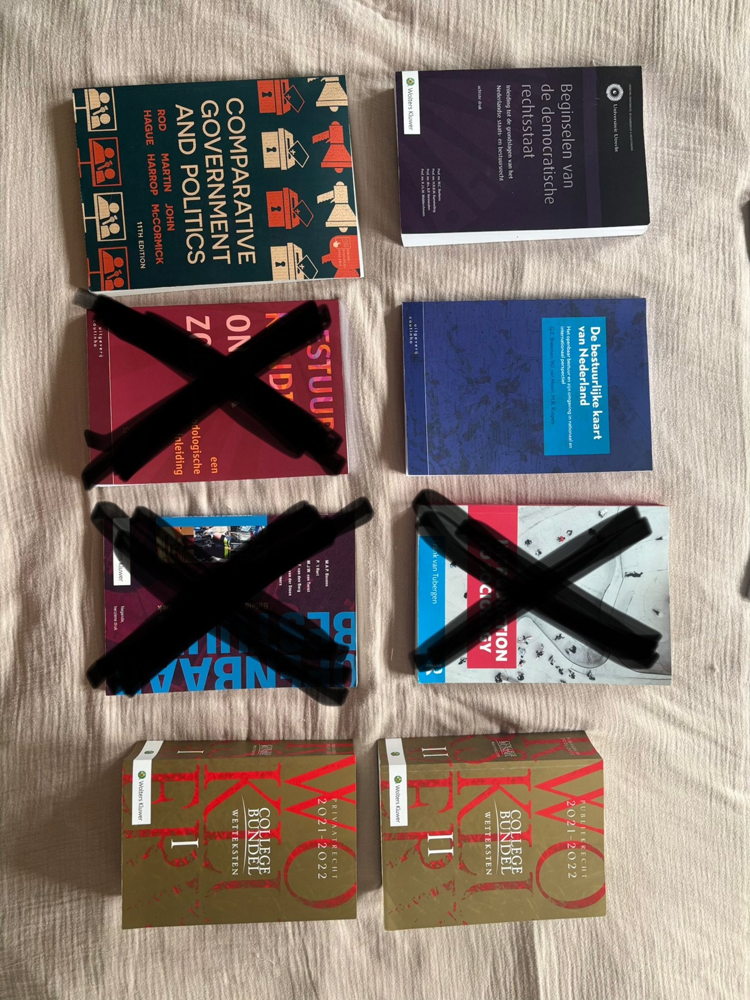 Diverse studieboeken Rechten/Bestuurskunde, Ophalen of Verzenden, Gamma, Zo goed als nieuw, WO