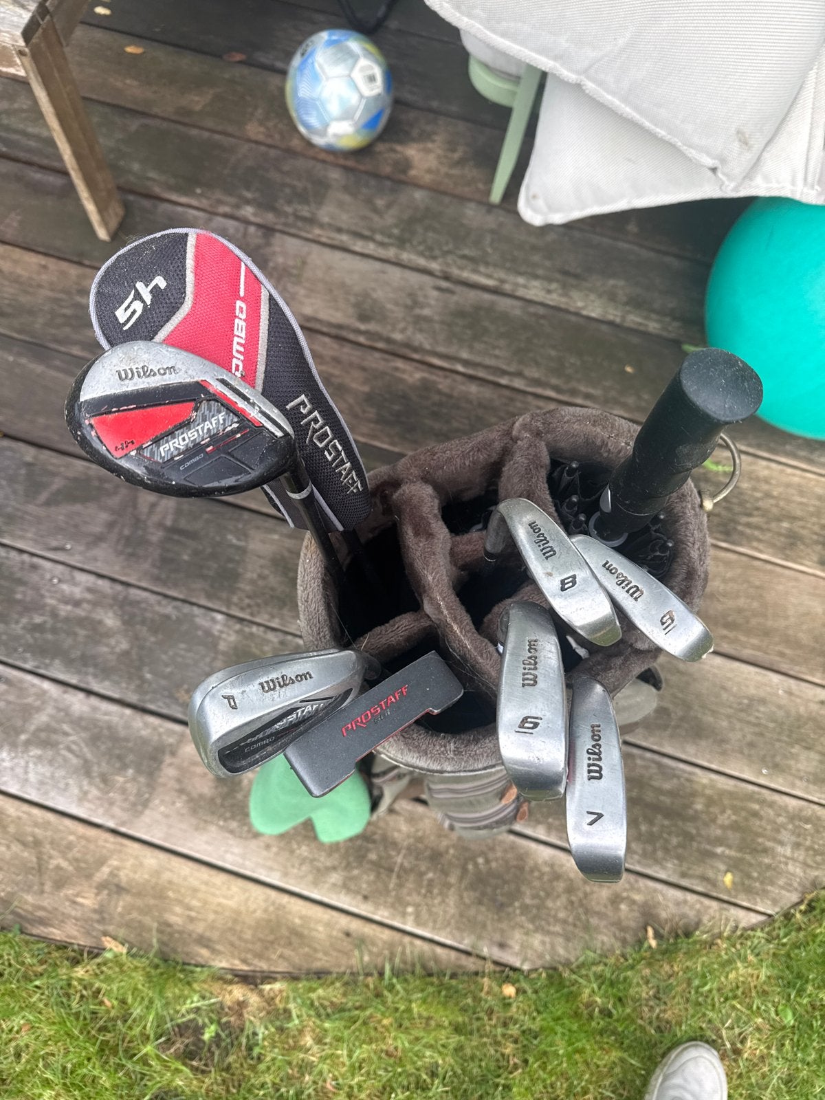 Callaway Golftas met Wilson Prostaff clubs en vele ballen