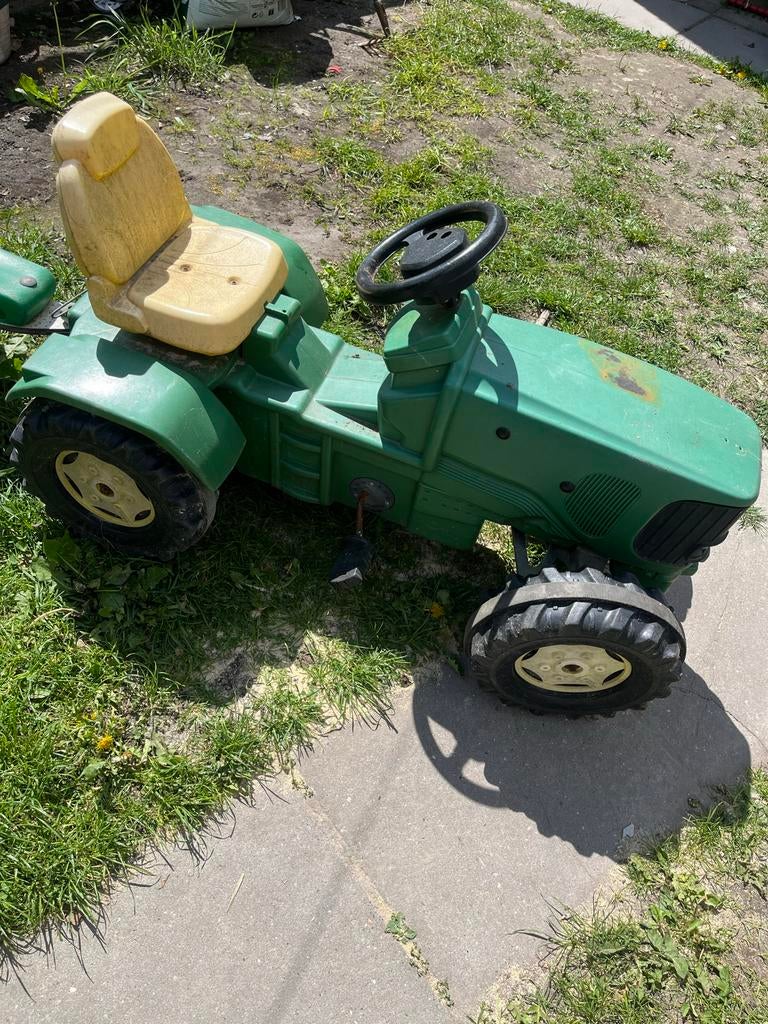 Gebruikte John Deere kinder traptractor met aanhanger, Kinderen en Baby's, Speelgoed | Buiten | Voertuigen en Loopfietsen, Ophalen