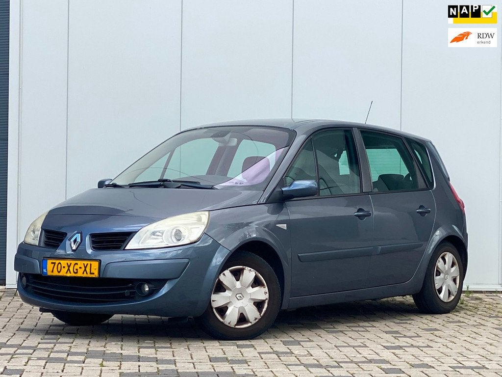 Renault Scénic 1.6-16V Business Line LPG GAS /BENZINE GOED, Gebruikt, Blauw, Origineel Nederlands, Bedrijf