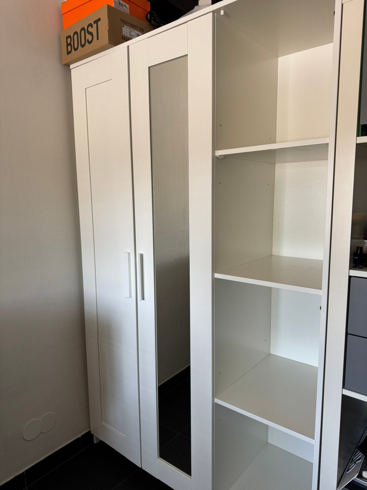 MOET SNEL WEG - Ikea Brimnes kast wit, Ophalen, Gebruikt, 100 tot 150 cm, Meerdere deuren